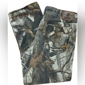 Vintage Wrangler Camo Double Knee Jeans Pants Mens 36x30 Faded Camouflage 90’s